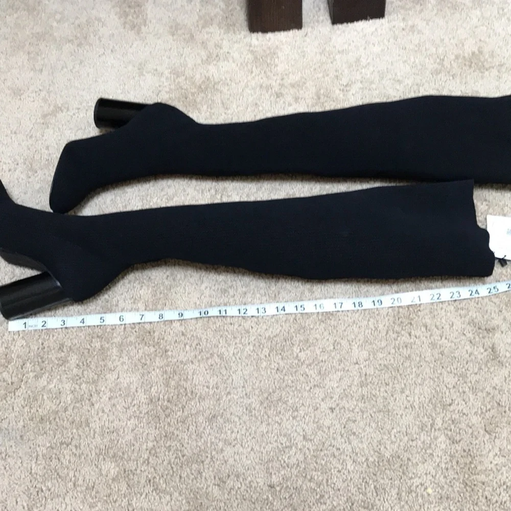 NWT! BERSHKA stretch fabric over the knee boots